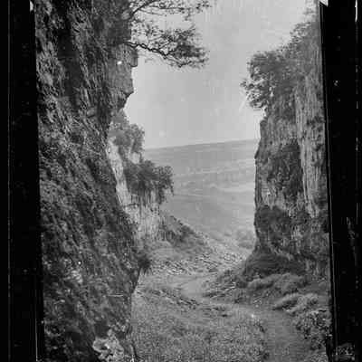 negative, glass plate - Trow Gill