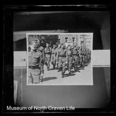 negative, sheet film - Home Guard Victory Parade 1945 1 of 3
