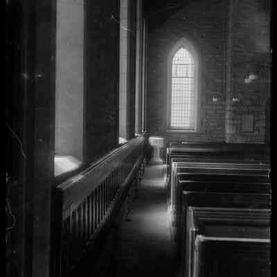 negative, glass plate - Church Interior