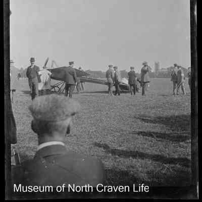 negative, sheet film - Early aircraft with people