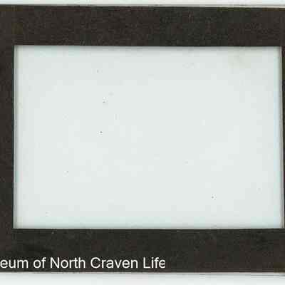 negative, glass plate - Plain glass plate, masked to margins