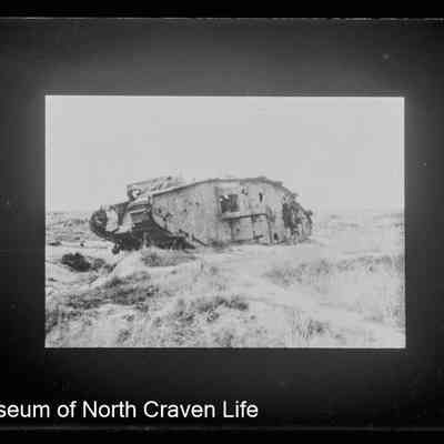 negative, glass plate - First World War Tank