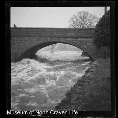 negative, sheet film - Ribble in Flood, Settle Bridge