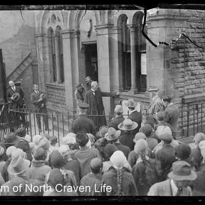 negative, glass plate - Benjamin Waugh Memorial Opening, Settle