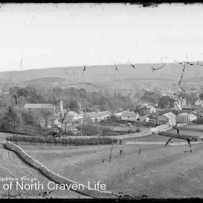 negative, glass plate - Clapham Village