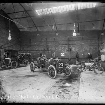 negative, glass plate - Ellis's Garage, Settle