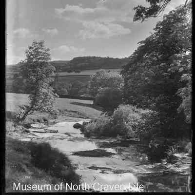 negative, glass plate - River Ribble at Settle (2 of 2)