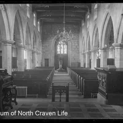 negative, glass plate - Giggleswick Church Interior 1 of 2