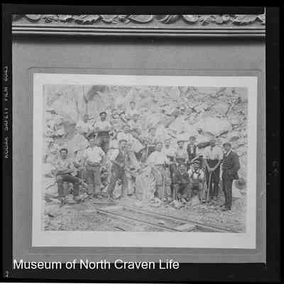 negative, sheet film - Portrait : Men at a Quarry