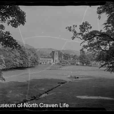 negative, sheet film - Giggleswick from Catterall Hall