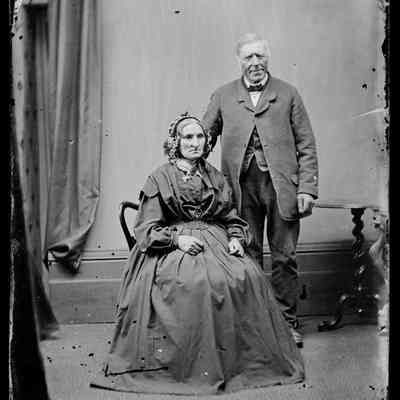 negative, glass plate - Portrait : Lady and Gentleman