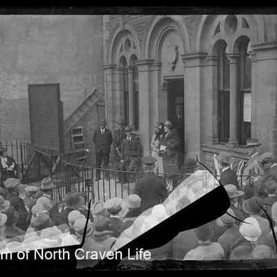 negative, glass plate - Benjamin Waugh Memorial Opening, Settle