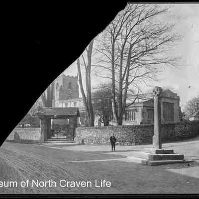 negative, glass plate - St. Alkelda's Church, Giggleswick