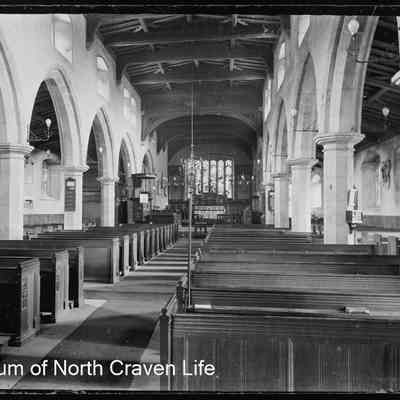 negative, glass plate - Giggleswick Church Interior 2 of 2