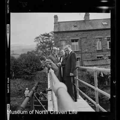 negative, sheet film - Group Portrait : Langcliffe Locks Bridge Opening 1965 6 of 12