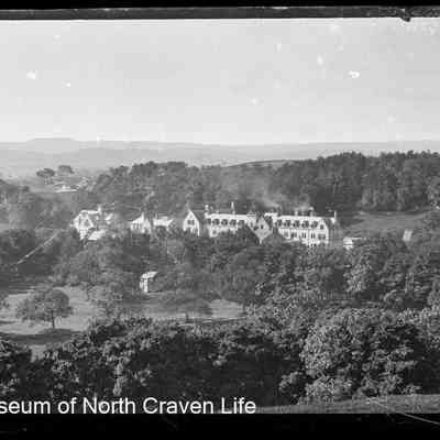 negative, glass plate - Giggleswick School View