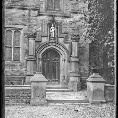 negative, glass plate - Giggleswick Library Doorway