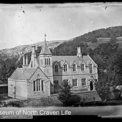 negative, glass plate - Giggleswick School - The Old School