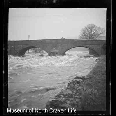 negative, sheet film - Ribble in Flood, Settle Bridge
