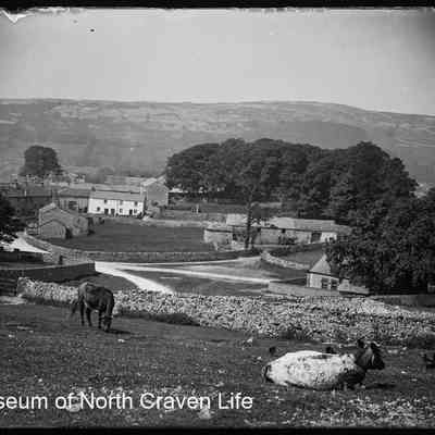 negative, glass plate - Langcliffe from the East 1 of 2
