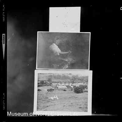 negative, sheet film - Working Man ; View of a farm 1 of 2