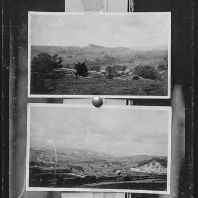 negative, glass plate - Two landscapes