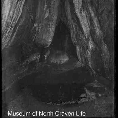 negative, glass plate - Ingleborough Cave (interior) - Gothic Arch ; Lady's Cushion 10 of 11