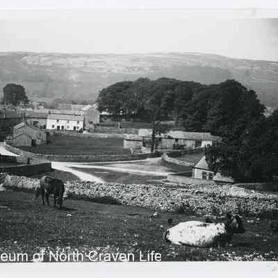 photograph, b&w - Langcliffe from the East 2 of 2