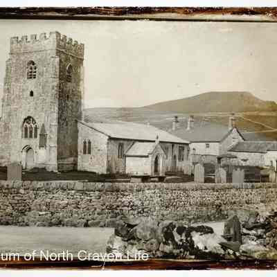 negative, glass plate - St Oswald's Church, Horton-in-Ribblesdale