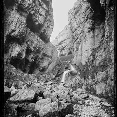 negative, glass plate - Gordale Scar, Malham