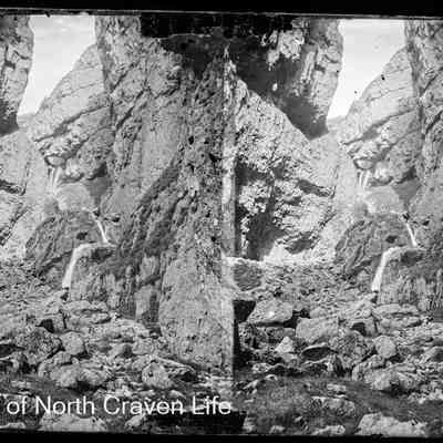 negative, glass plate - Gordale Scar, Malham