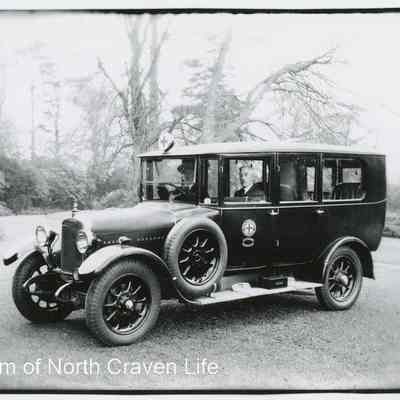 photograph, b&w - Settle & District Ambulance