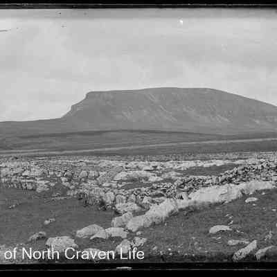negative, glass plate - Pen-y-Ghent from Litton Road