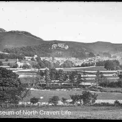 negative, glass plate - Settle Church View Old (no railway) 1 of 3