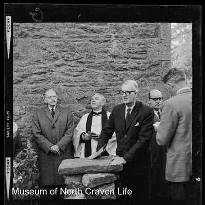 negative, sheet film - Group Portrait : Langcliffe Locks Bridge Opening 1965 8 of 12