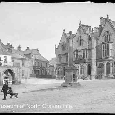 negative, glass plate - Settle Market Square