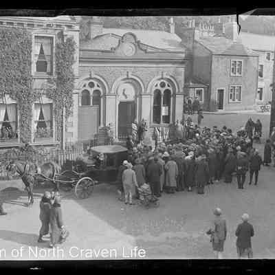 negative, glass plate -Benjamin Waugh Memorial Opening, Settle