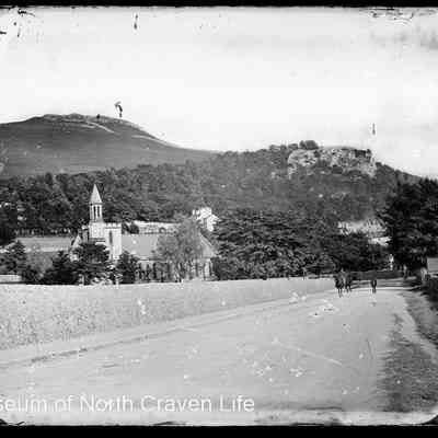negative, glass plate - Settle Church View Old (no railway) 2 of 3