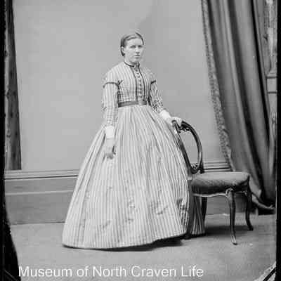 negative, glass plate - Portrait : Mrs G. Hartley (nee Ellen Hayes), 1866