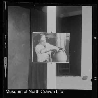 negative, sheet film - Portrait : Potter and Wheel 2 of 2