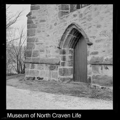 negative, sheet film - Unidentified church doorway