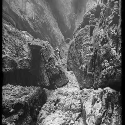 negative, glass plate - Pot Holes 1 of 2 (Alum Pot)