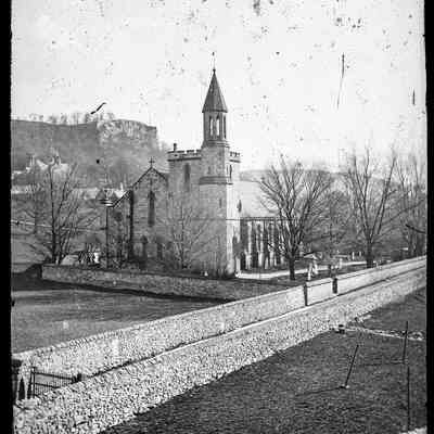 negative, glass plate - Settle Church View Old (no railway) 3 of 3