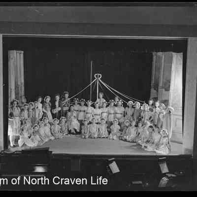 negative, sheet film - Children on stage (Victoria Hall, Settle)