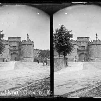 negative, glass plate - Skipton Castle Gate House
