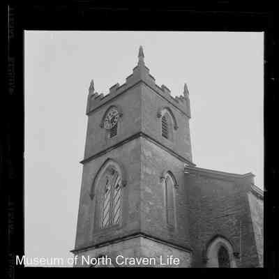 negative, sheet film - Holy Trinity, Rathmell : Church Tower