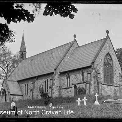 negative, glass plate - Langcliffe Church