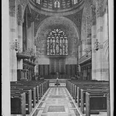 negative, glass plate - Giggleswick School Chapel (Interior)