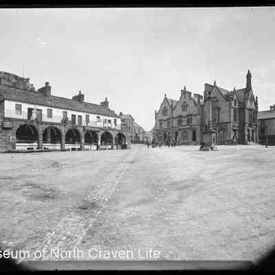 negative, glass plate - Settle Market Square