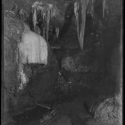 negative, glass plate - Ingleborough Cave (interior) - Beehive, Sword of Damocles and Ramp 4 of 11